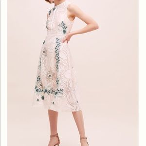 Anthropologie Foxiedox  Embroidered-Floral Dress